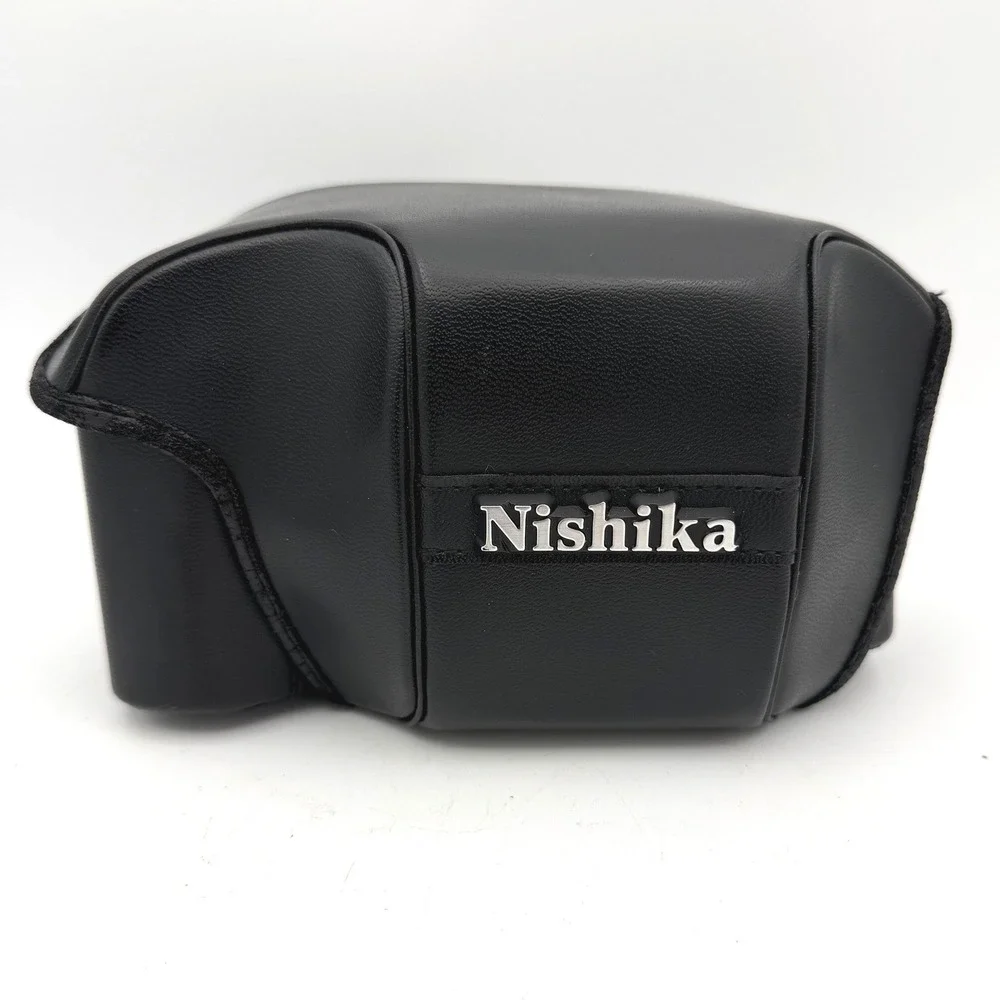 Nishika Camera Case Black Vintage 3D 35mm Faux Leather Snap Closure N8000